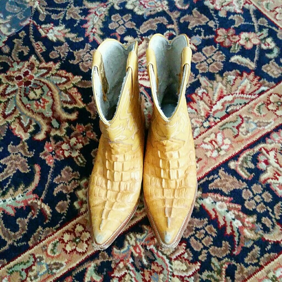 Little Boys Brown Alligator Tail Boots - Size 13 - Picture 2 of 5